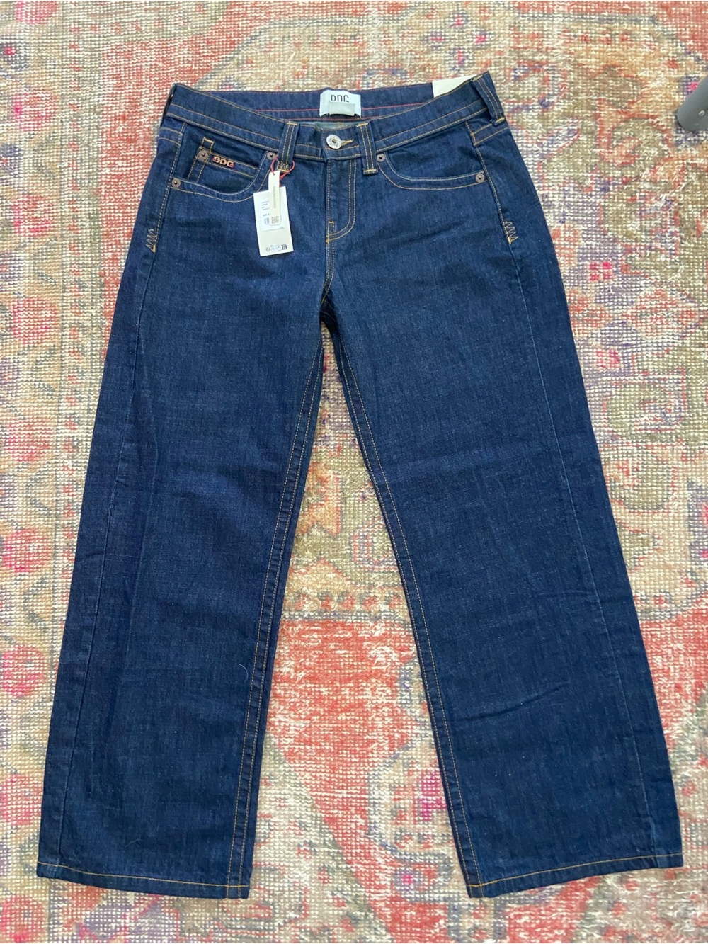 NWT BDG Kayla Lowrider Low Rise Denim Jeans Dark Blue Baggy Wide Leg Size 30 - Picture 3 of 9
